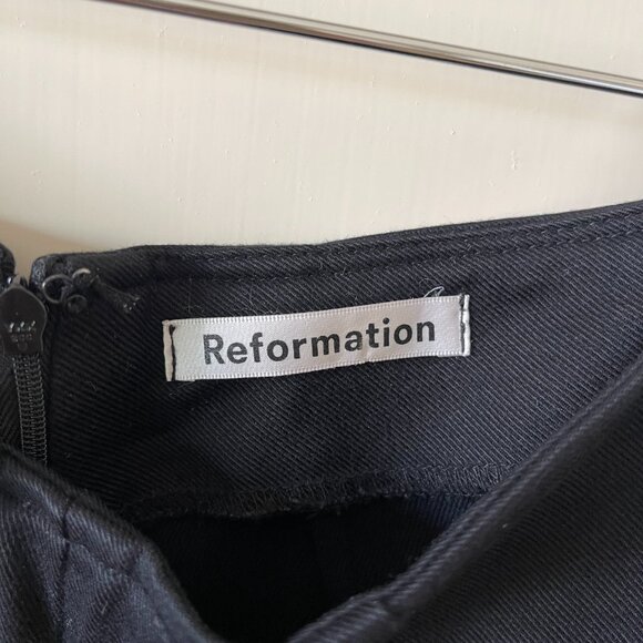 Reformation Marlon Pant // Black // Sz 4 - Picture 4 of 9